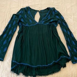 Free People embroidered tunic top